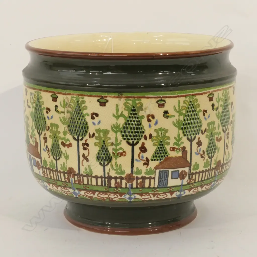 RARE "SAMPLER" PATTERN DOULTON JARDINIERE Image 1++