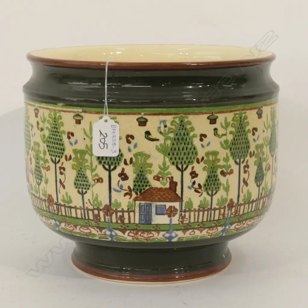 RARE "SAMPLER" PATTERN DOULTON JARDINIERE Image 1++