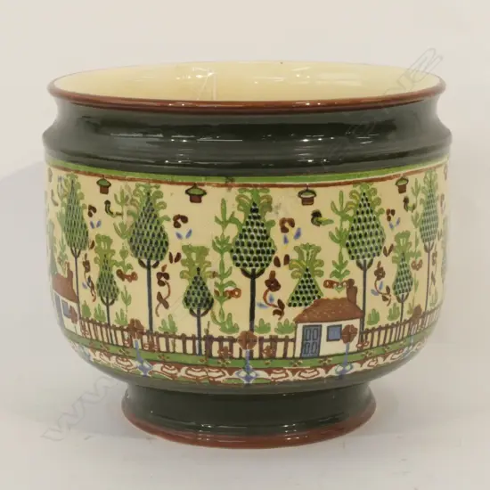 RARE "SAMPLER" PATTERN DOULTON JARDINIERE