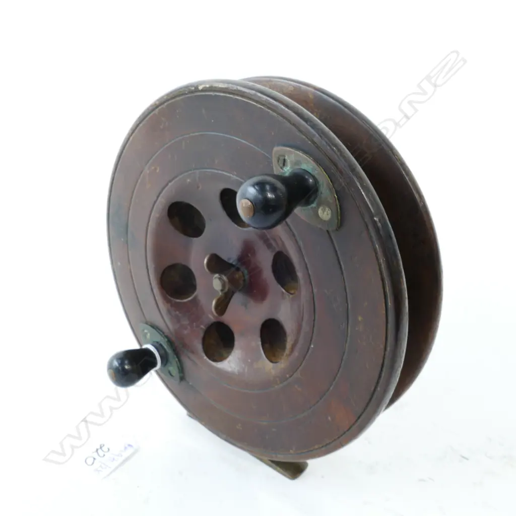 7'' MAHOGANY 'EATON SUN' FREE SPOOLING CENTRE PINE REEL Image 1++
