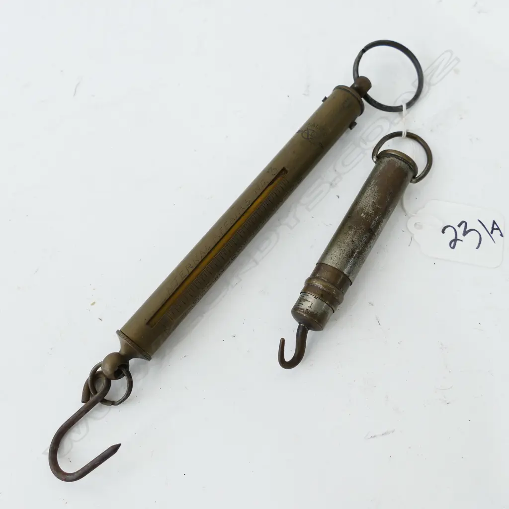 J. H. & J. S. GEORGE 3 1/2'' SPRING BALANCE AND 6'' 'SALTER' WEIGHT MEASURING SCALES C1930 Image 1++