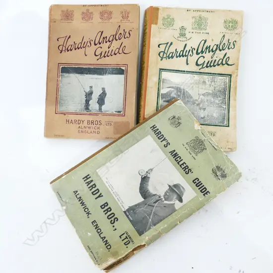HARDY'S ANGLERS GUIDES; 1926, 1931, 1934 205MM H