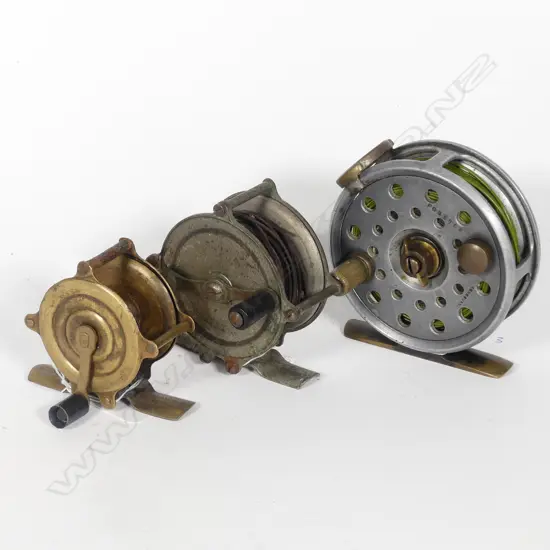 THREE EARLY/MID 20THC FLY REELS...