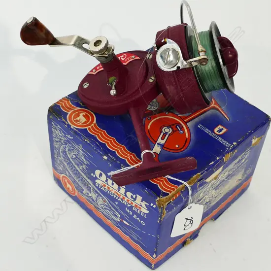 QUICK JUNIOR STATIONARY REEL, NO. 240, BOXED