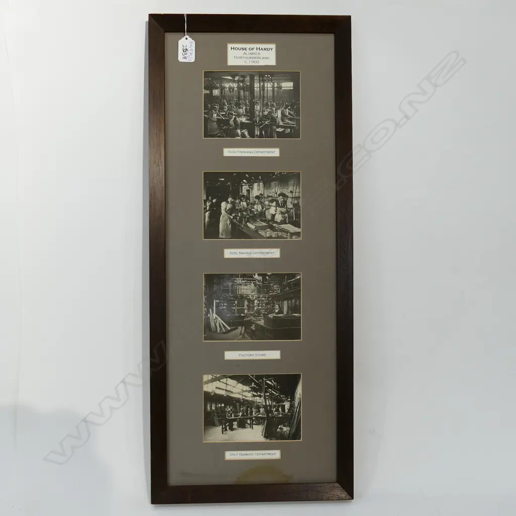 HOUSE OF HARDY FRAMED PICTURES OF PRODUCTION LINES IN 1900 H 700MM W 300MM Image 1++