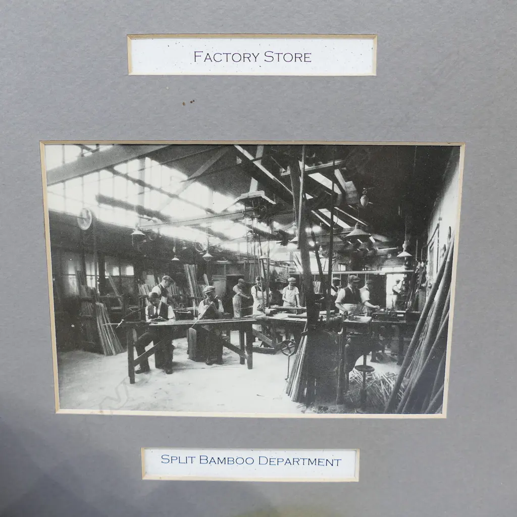 HOUSE OF HARDY FRAMED PICTURES OF PRODUCTION LINES IN 1900 H 700MM W 300MM Image 1++