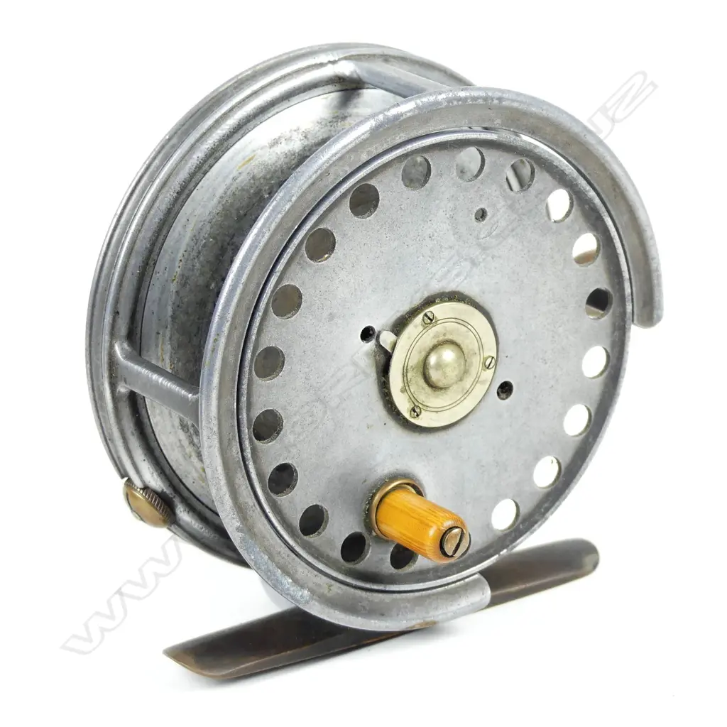 4" HARDY'S SILEX NO.2 SPINNING REEL, IN LEATHER CASE Image 1++