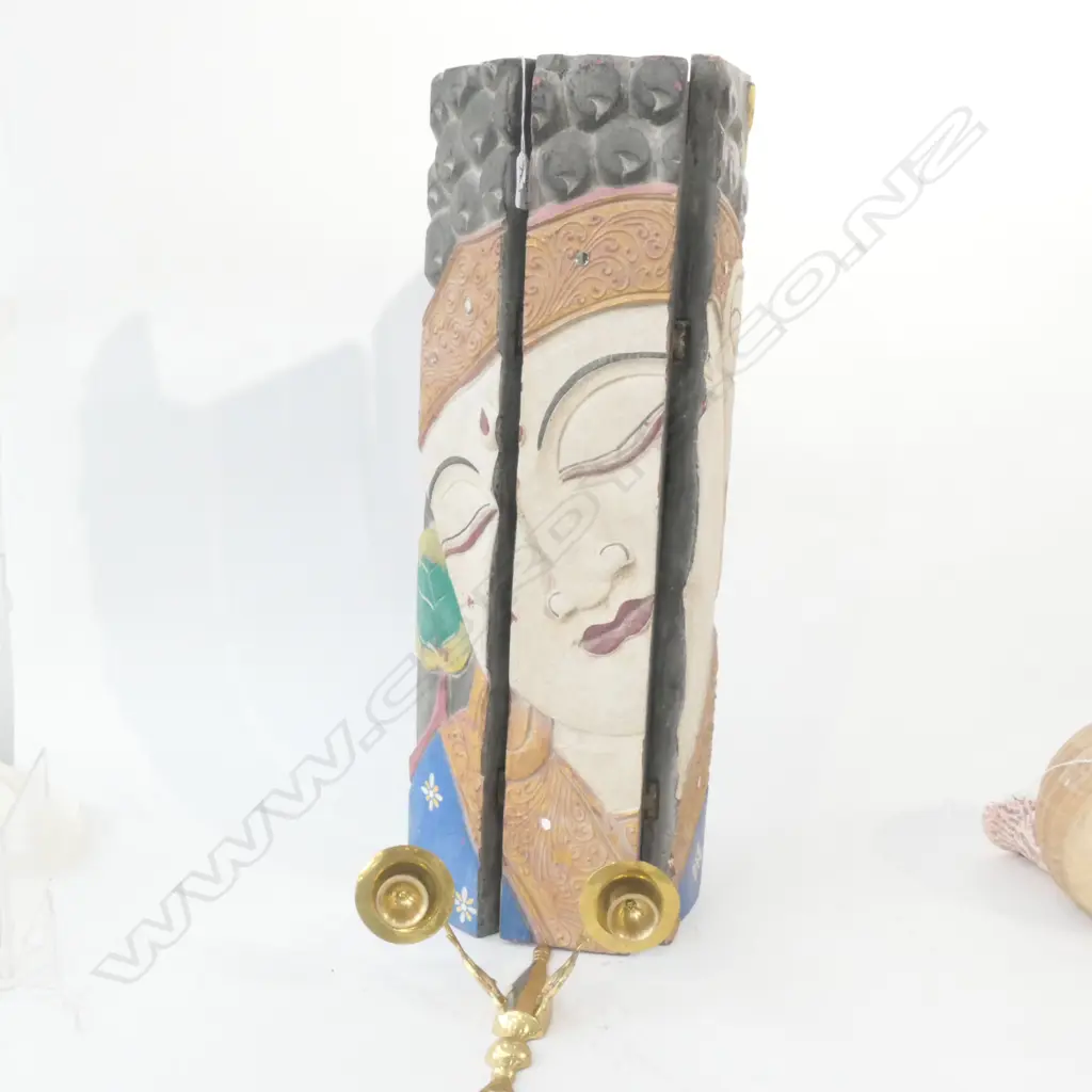 SMALL FOLDING DECORATIVE SCREEN H. 580MM + BRASS WALL SCONCE H. 200MM Image 1++