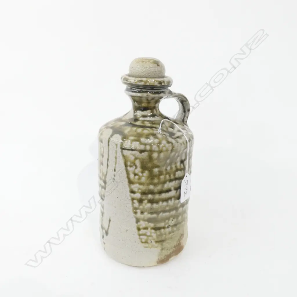 CHESTER NEALIE EARLY SALT GLAZE STOPPERED BOTTLE. H.255mm Image 1++