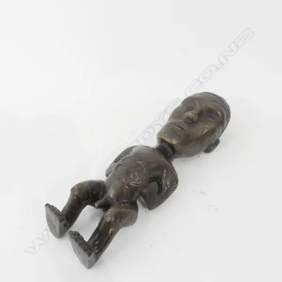 CAST BRONZE MAORI TEKOTEKO FIGURE H 350 MM