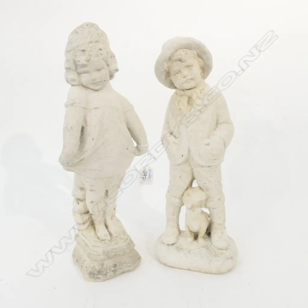 PR OF GARDEN STATUES BOY AND GIRL H 360 MM Image 1++