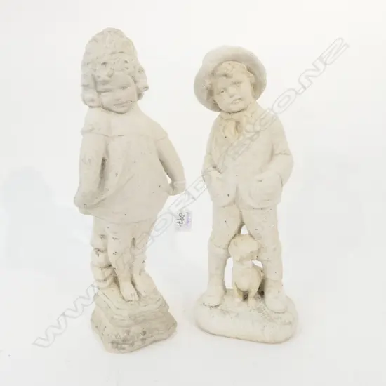 PR OF GARDEN STATUES BOY AND GIRL H 360 MM