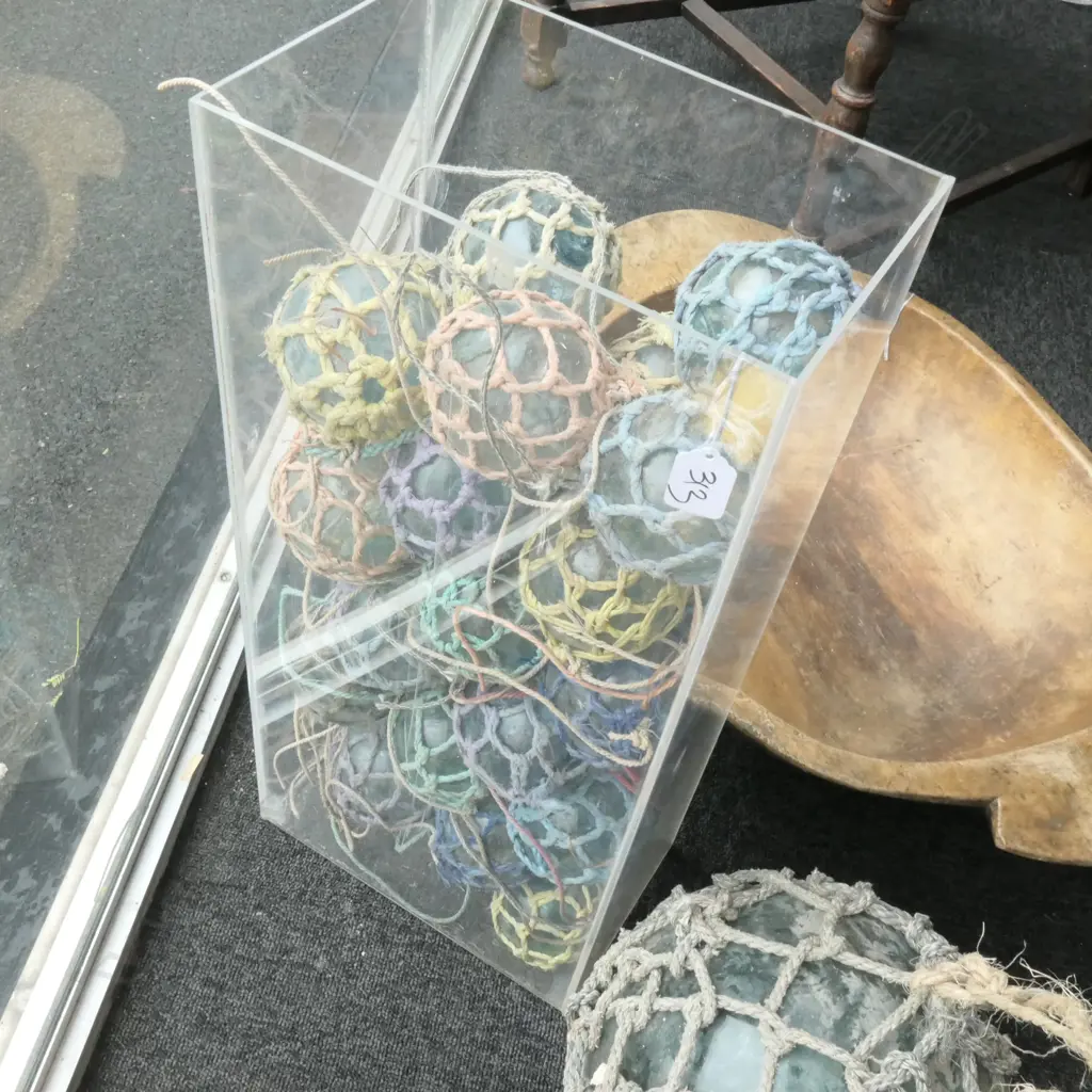 30 SMALL OLD GLASS FISHING FLOATS..... Image 1++