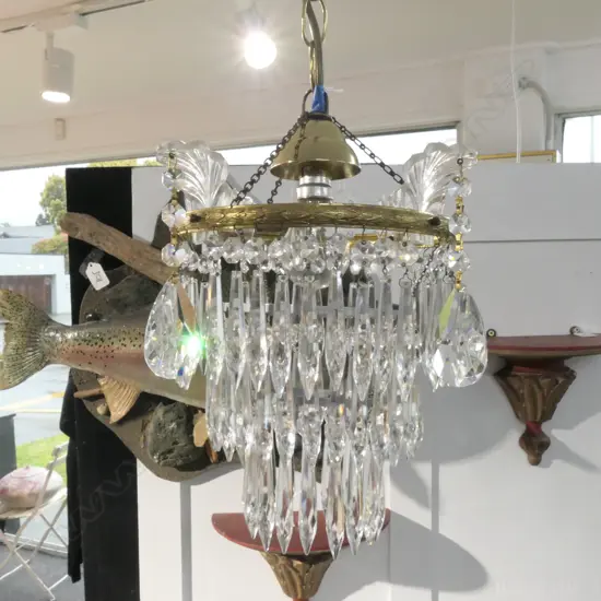 SMALL CRYSTAL TIERED CHANDELIER