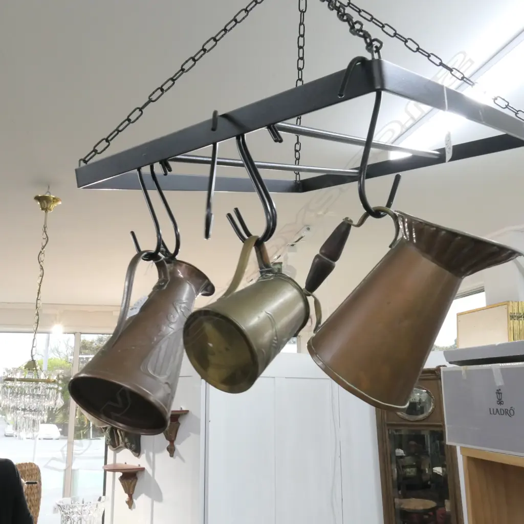 3 BRASS JUGS Image 1++