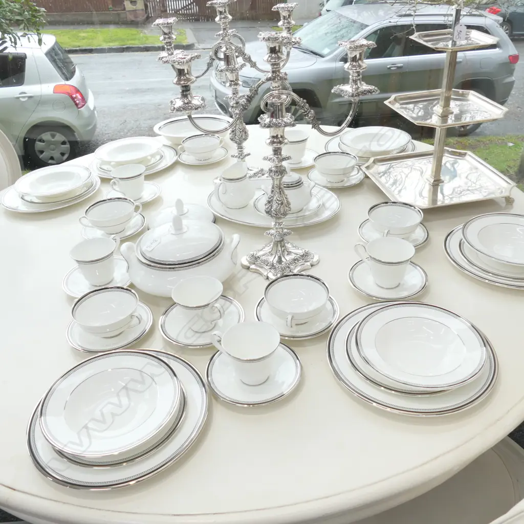49 PCE ROYAL DOULTON 'SARABANDE' INCL. 6 OF EACH; DINNERPLATES, SIDE PLATES, BOWLS, CUPS, SOUP BOWLS, 12 SAUCERS,JUG ETC Image 1++