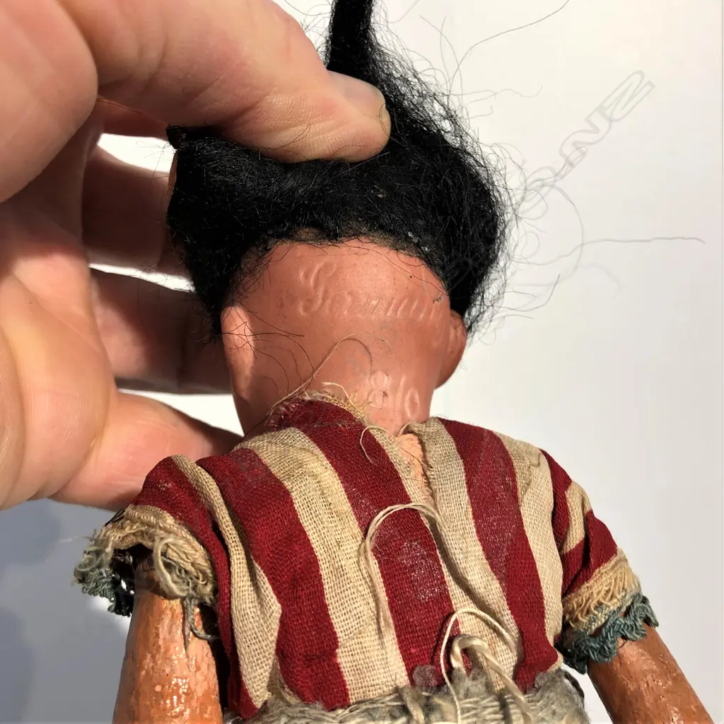 TWO ANTIQUE GERMAN 8" RECKNAGEL & NATIVE AMERICAN DOLLS Image 1++