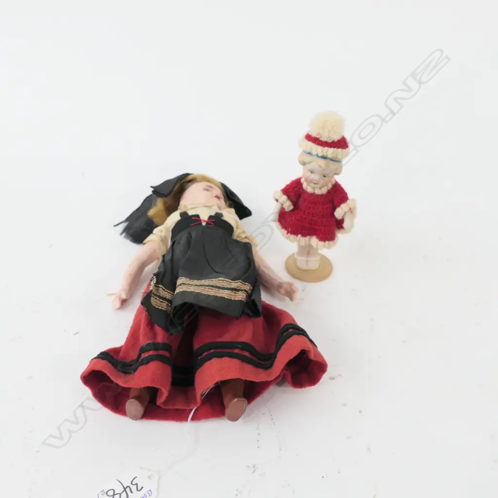 TWO ANTIQUE DOLLS; 10" 'SFBJ 60'  AND 5" NIPPON Image 1++