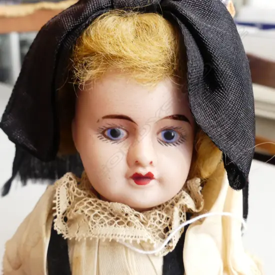 TWO ANTIQUE DOLLS; 10" 'SFBJ 60'  AND 5" NIPPON