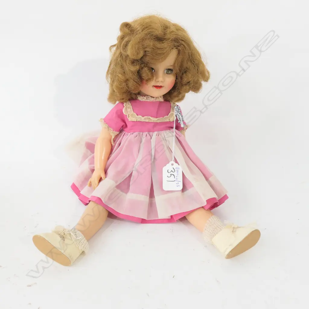 AUTHENTIC 15" IDEAL USA 'SHIRLEY TEMPLE' DOLL 1959-61, TAGGED Image 1++
