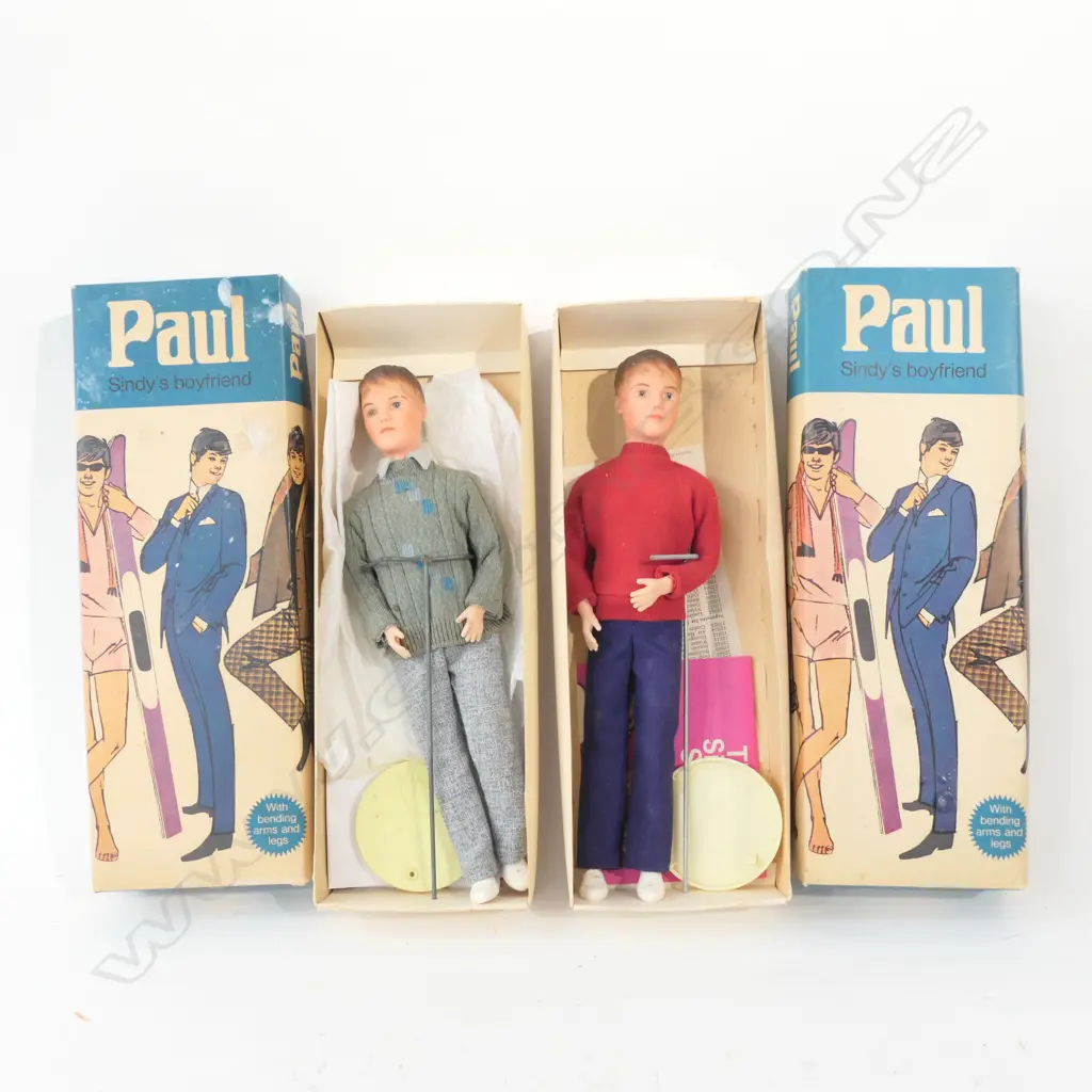 TWO 'PAUL' DOLLS (SINDYS BF) C. 1960S IN ORIG. BOX Image 1++