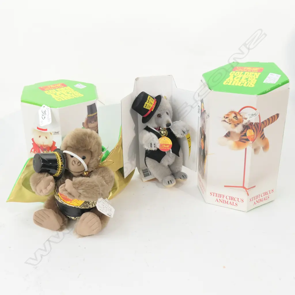 TWO STEIFF CIRCUS ANIMALS, US MARKET 2000-2001, ORIG BOXES Image 1++