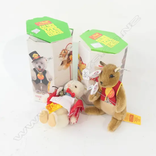 TWO STEIFF CIRCUS ANIMALS, US MARKET 2000-2001, ORIG BOXES
