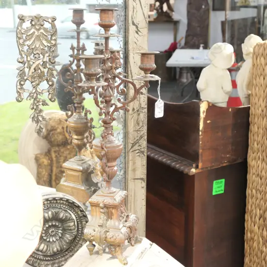 19THC BRONZE TABLE CANDELABRA FRENCH  