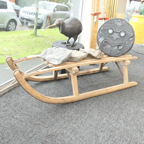 VINTAGE WOODEN SNOW SLED