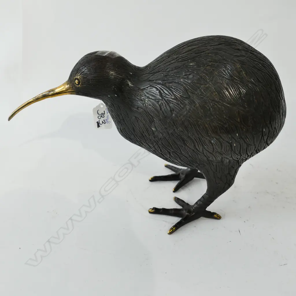 CAST BRONZE KIWI WITH POLISHED BEAK H 220 MM Image 1++