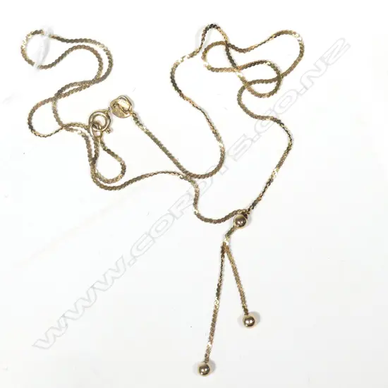 FINE GOLD 9CT CHAIN, STAMPED '925 ITALY', L. 360MM 2GM