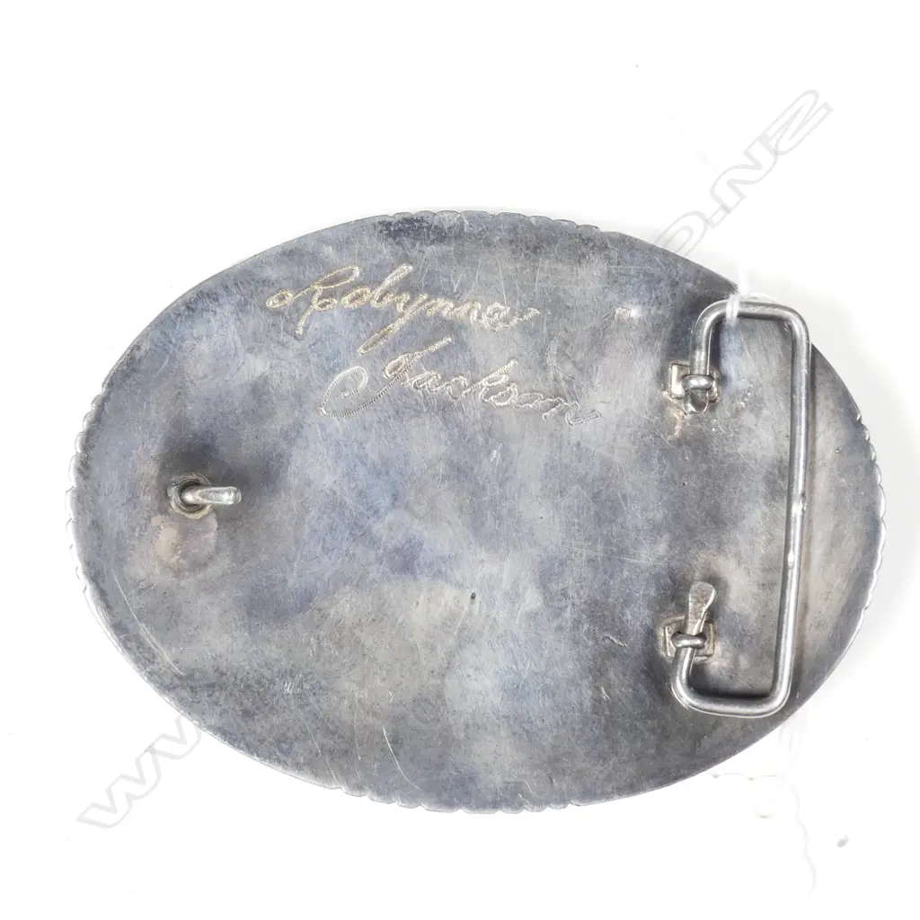 IMPRESSIVE NORTH AMERICAN TURQUOISE & S/SILVER BELT BUCKLE Image 1++