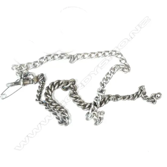 2 S/SILVER CHAINS, TOTAL WEIGHT 30.5GM