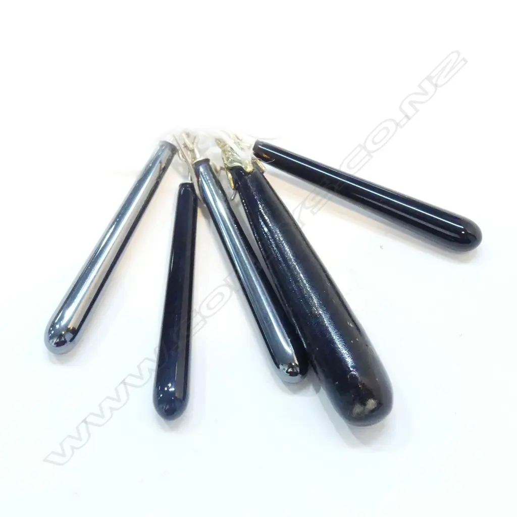 2 PRS EARRINGS SILVER FITTINGS + BLACK STONE PENDANT Image 1++