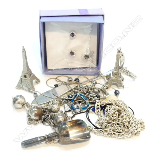 STG SILVER BUTTER KNIFE (18gm), AMETHYST SET AND OTHER JEWELLERY