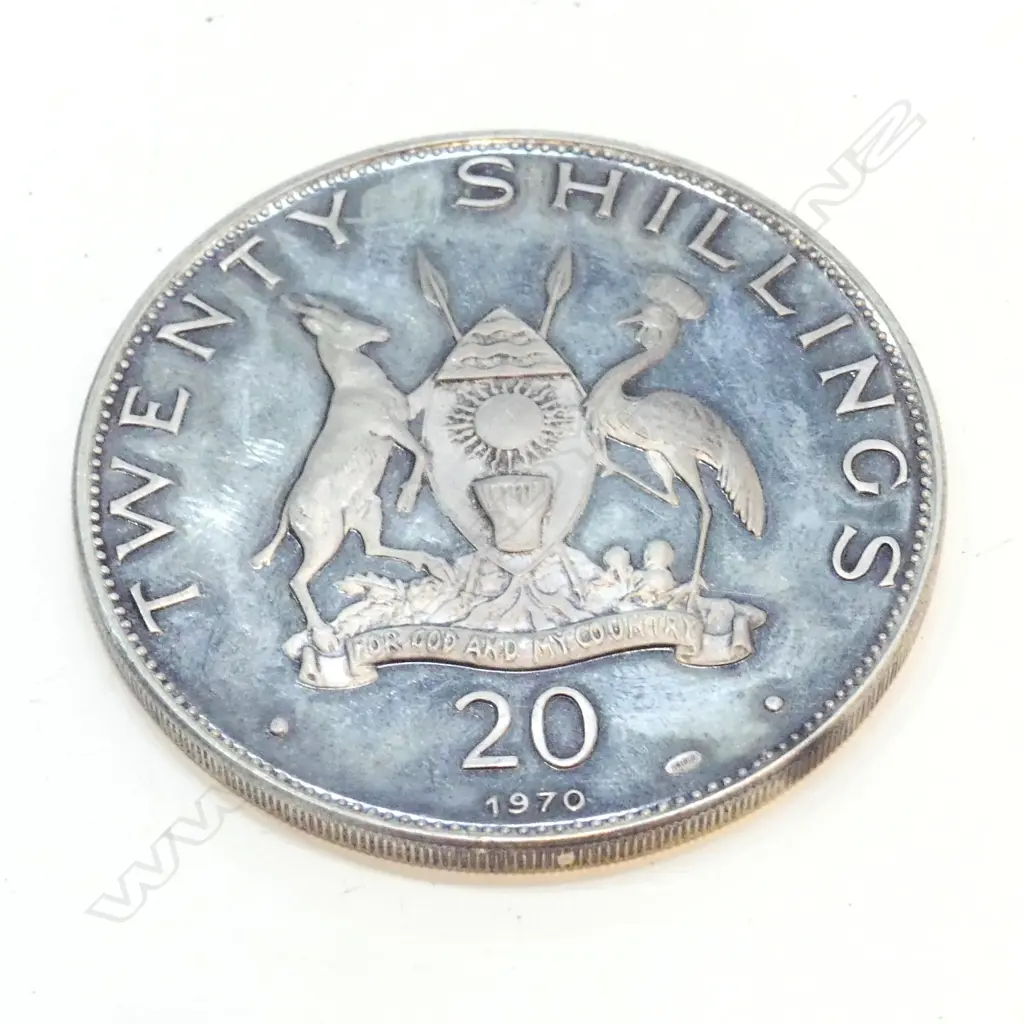 UGANDAN SILVER TWENTY SHILLING COIN 40.3 GMS Image 1++