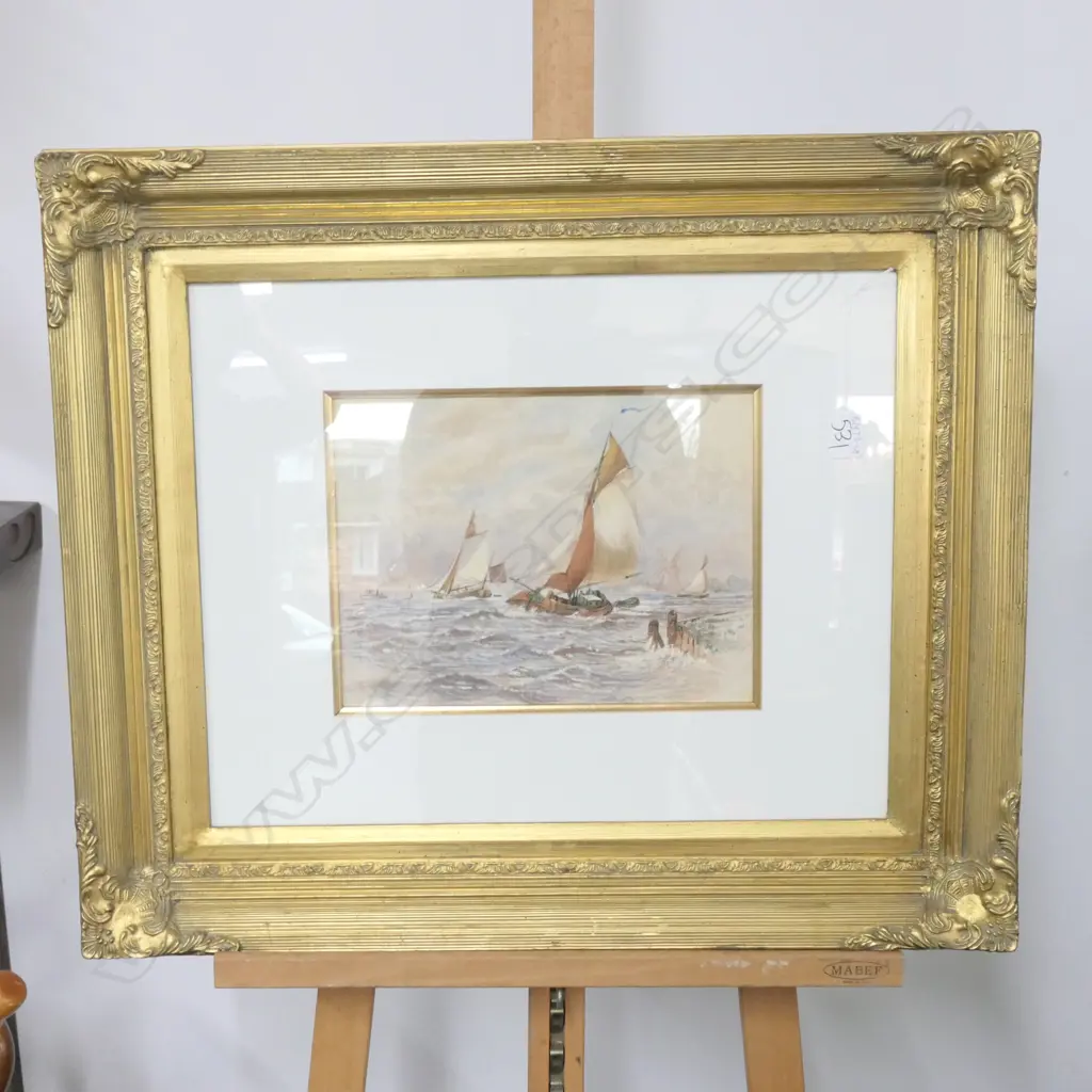 WATER COLOUR OF YACHT Image 1++