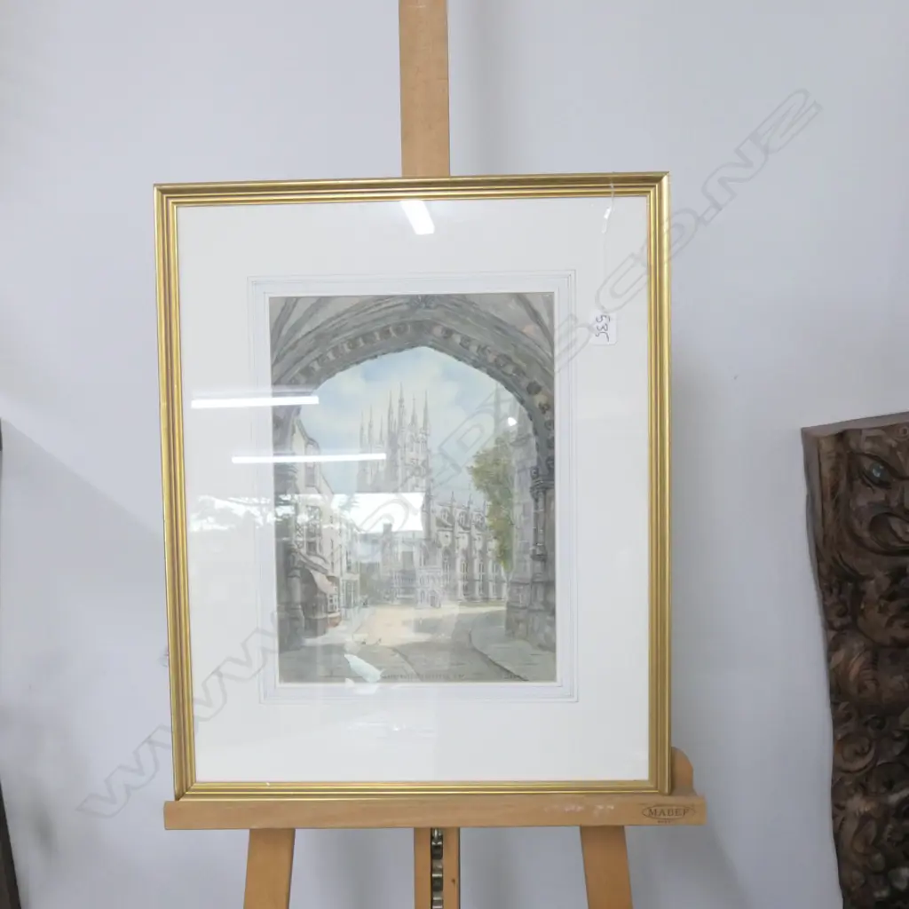 WATER COLOUR CANTERBURY CATHEDRAL Image 1++