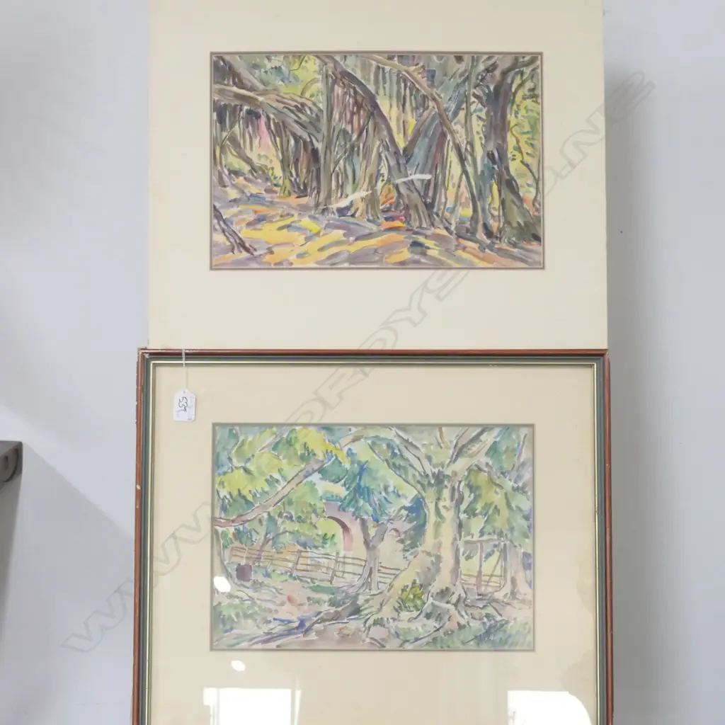 W/C BY ANGUS GRAY 1906 - 1983 AND ANOTHER BY ARTIST AF Image 1++