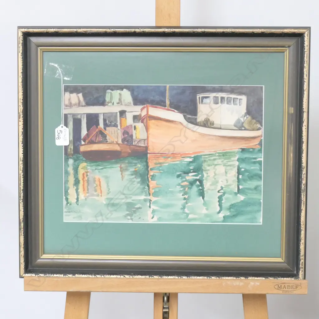 UNSIGNED W/COLOUR SHIPS AT DOCK Image 1++