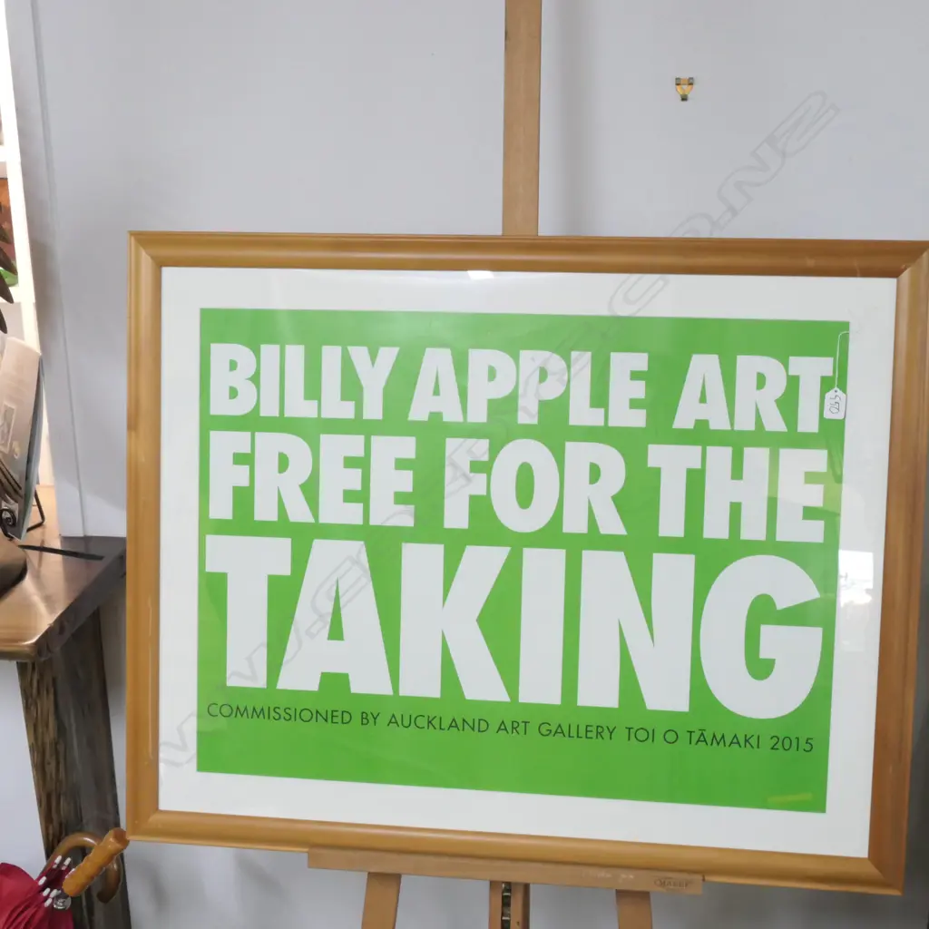 FRAMED BILLY APPLE FREE FOR THE TAKING A/F 570 X 800 MM Image 1++