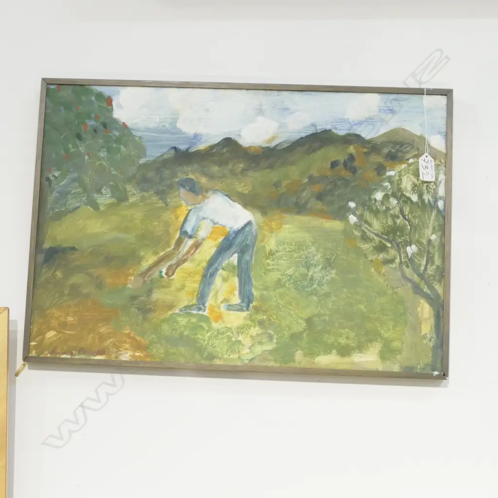 ANNA CASELBERG UNTITLED OIL (IN THE GARDEN)  H. 360 W. 530MM Image 1++