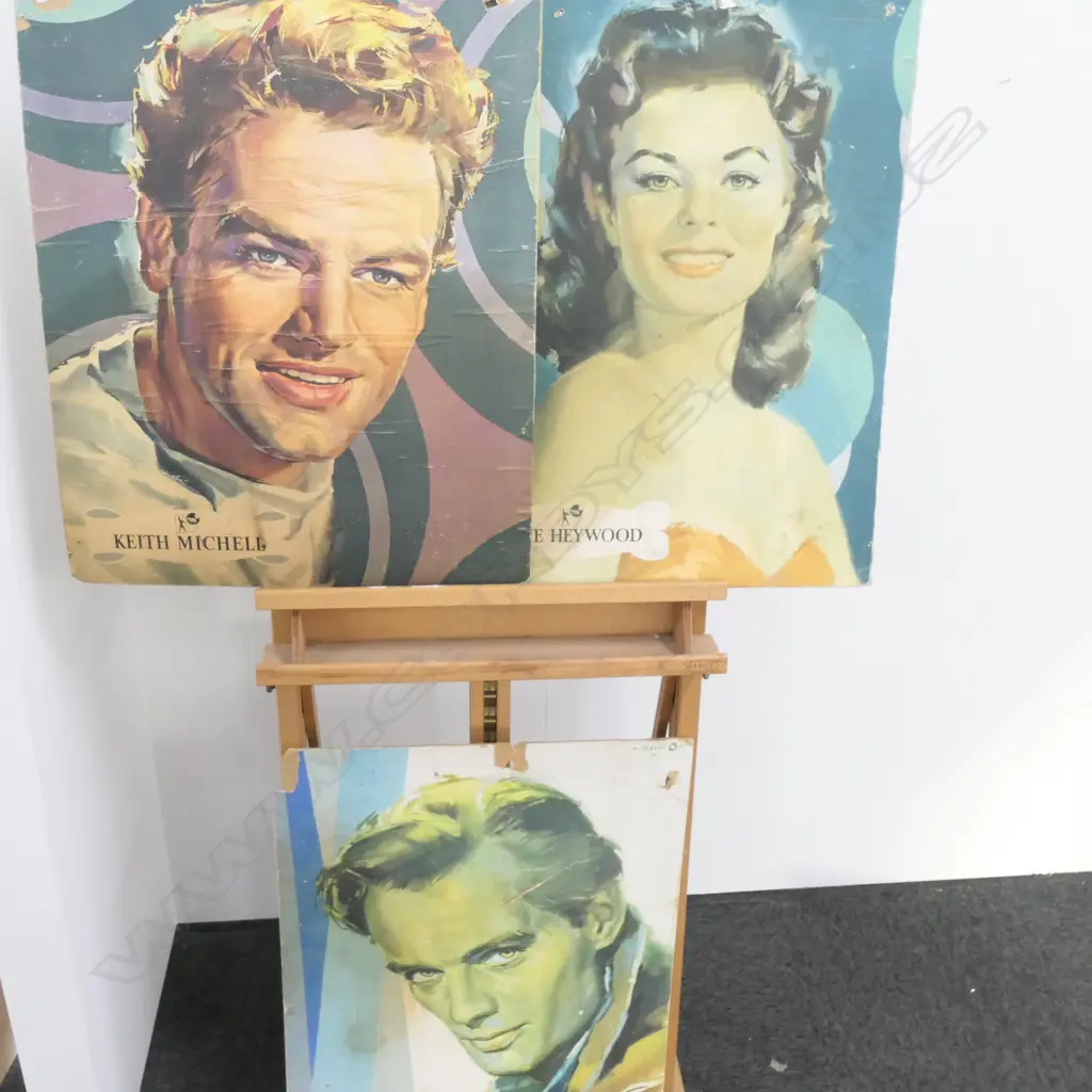 3 VINTAGE POSTERS BY C ESSELON OF ANNE HAYWOOD,DAVID MCCALLUM ETC 720 X 550 MM Image 1++