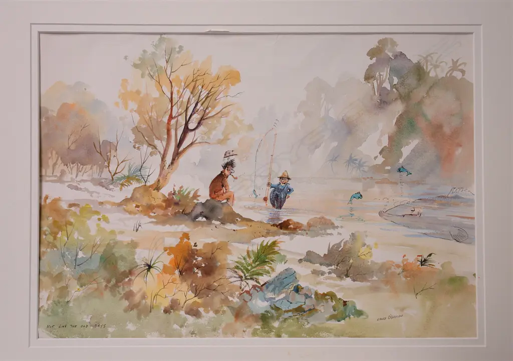 LANCE O'GORMAN INK & W/C 'NOT LIKE THE OLD DAYS' SIGNED Image 1++