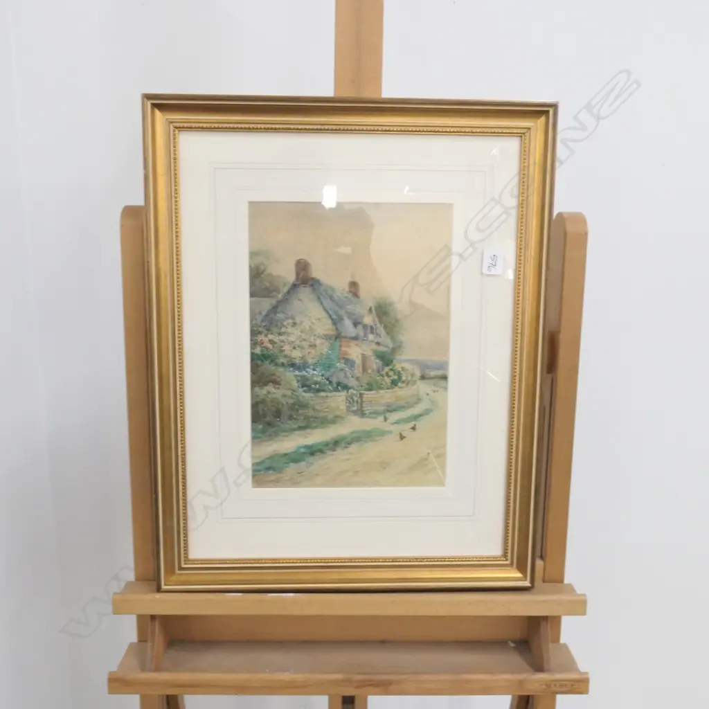 A. MOLYNEUX STANNARD COTTAGE WATERCOLOUR IN GILT FRAME - FRAME 580 X 460MM Image 1++
