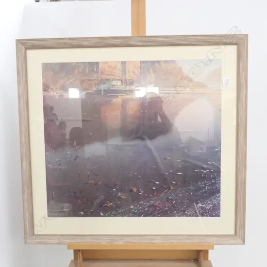 DAVID BARKER FRAMED EDITIONED LANDSCAPE PRINT 1981 (144/375) FRAME 790 X 860