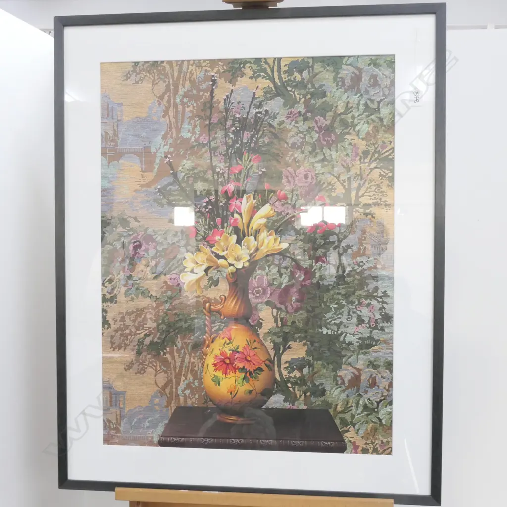 ALVIN PANKHURST EDITIONED (151/400) PRINT - VASE. FRAME 975 X 780. Image 1++