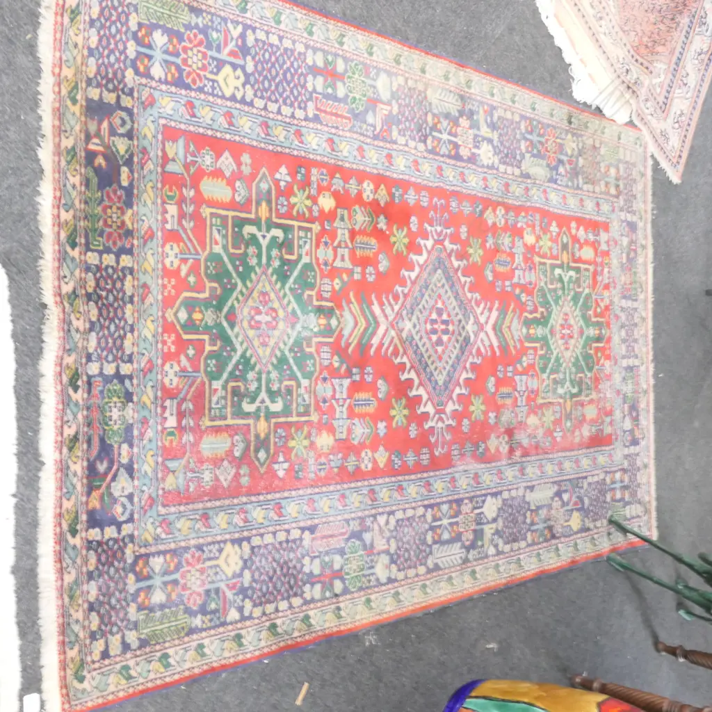ANTIQUE PERSIAN RUG (worn) 1470 x 2000 Image 1++