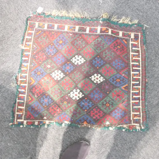 SMALL ANTIQUE PERSIAN RUG 670x560MM + 2 OTHERS