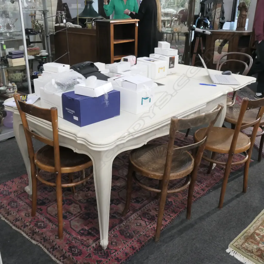 FRENCH CHATEAU SHABBY CHIC EXTENSION DINING TABLE 2480 (when extended) x 1000 x 780mm Image 1++